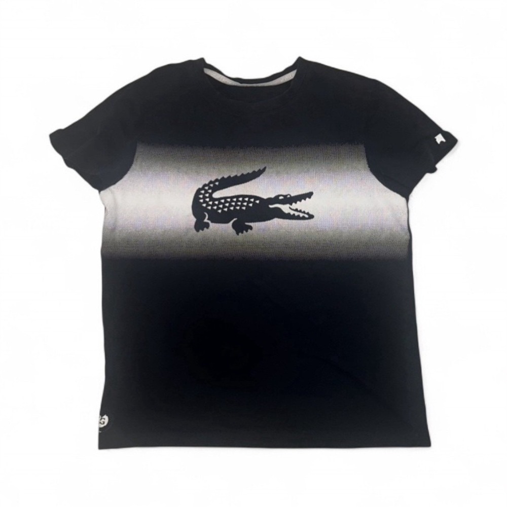 Lacoste Roland Garros Men's Navy Gradient Crocodile Logo Shirt Paris French Open